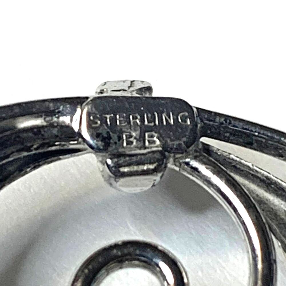 Antique 1940's Carl Schraysshuen Trumpet Flower Brooch Sterling Pat. 130141 - Picture 6 of 11